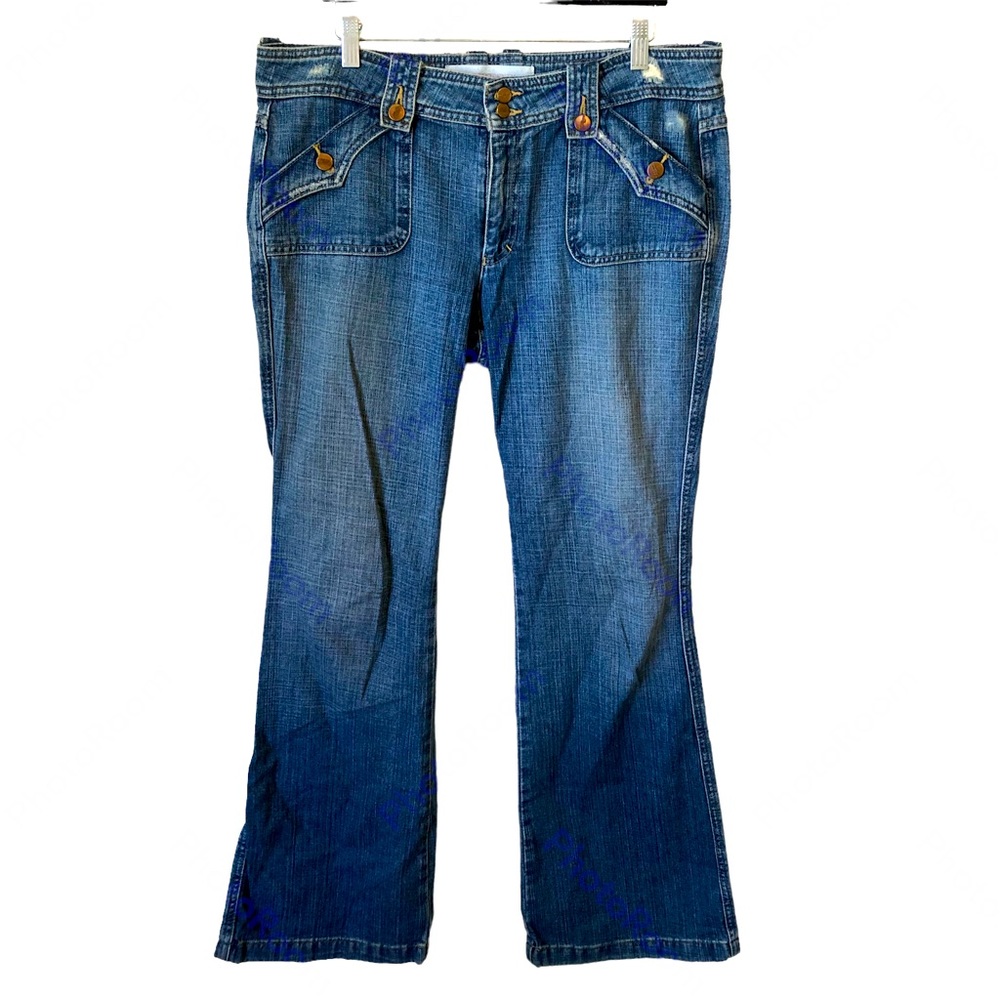 Mossimo Flare Hippiecore Boho Festival Jeans Plus Size Ridged 100% Cotton